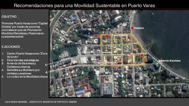Concepto para repensar el Centro de Puerto Varas con mirada sustentable en la movilidad